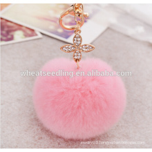 Car decoration pom pom fur ball fur pompoms fur ball keychains